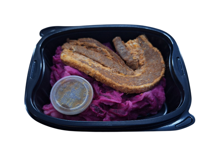 Rodebiet en stamppot spek