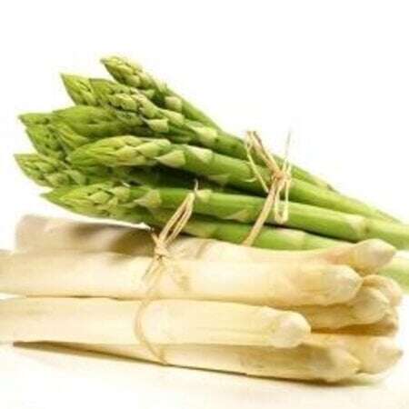 Witte en groene asperges Witte en groene asperges