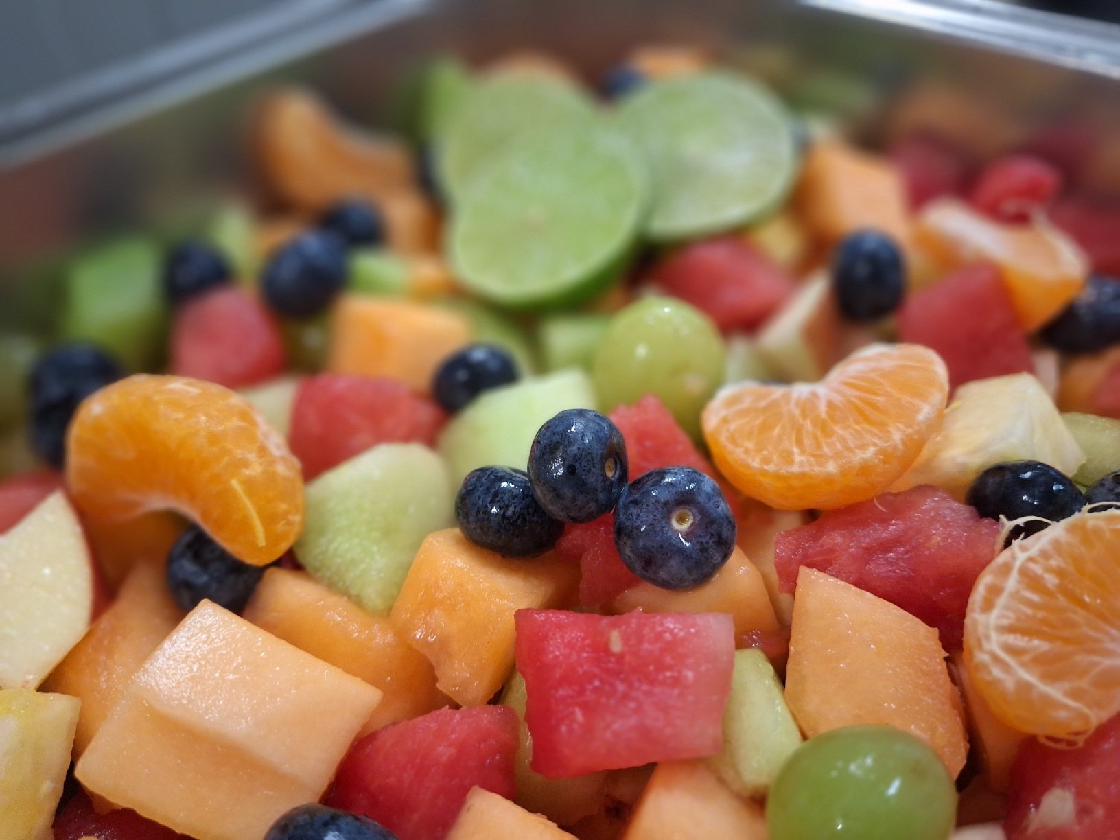 Fruitsalade schaal detail 