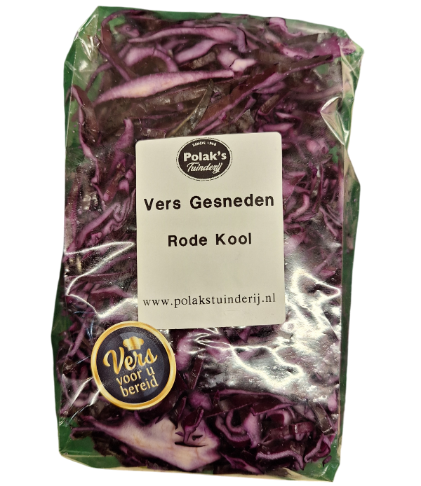 Rodekool vers gesneden 