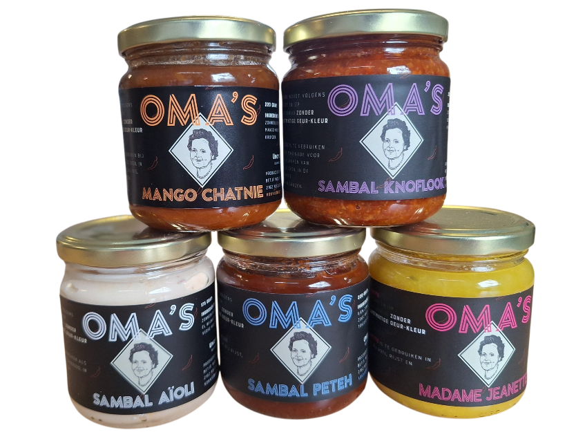 Unos Kitchen assortiment chutney aioli Unos Kitchen assortiment chutney aioli