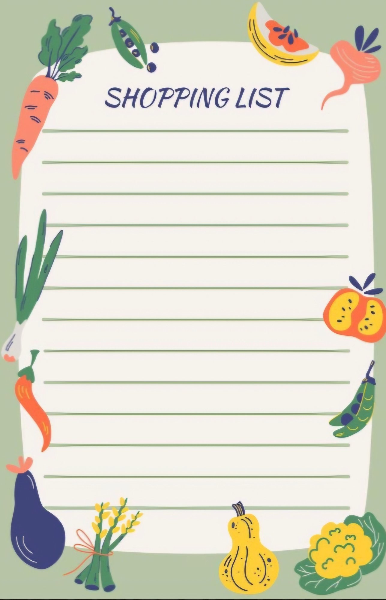 Boodschappenlijstje kerst